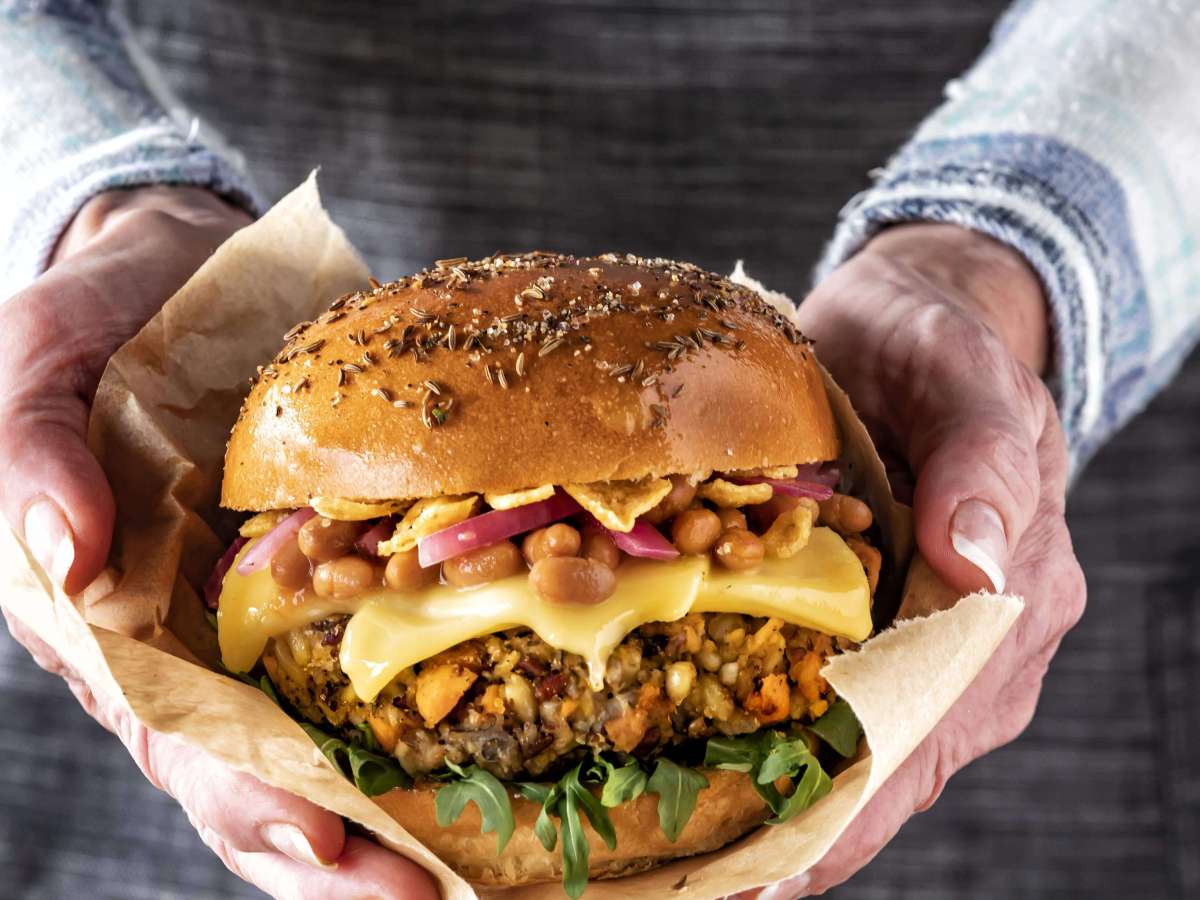 Vegan Corn Patty&nbsp;Burger